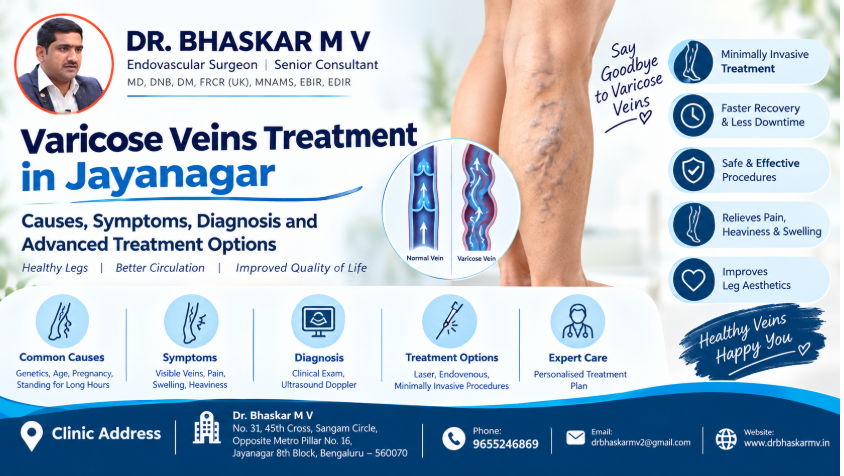 Varicose Veins Treatment in Jayanagar by Dr. Bhaskar M V